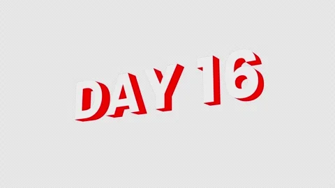 Day 16 Text Animation. Stock Footage 315288431