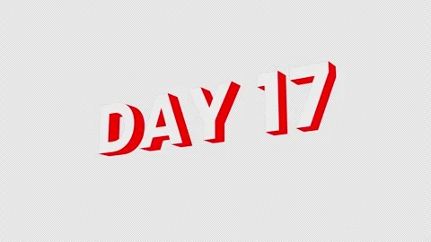 Day 17 Text Animation. Stock Footage 315288421