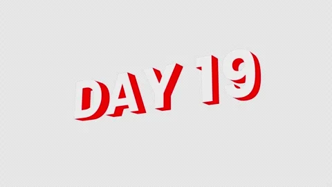 Day 19 Text Animation. Stock Footage 315288439
