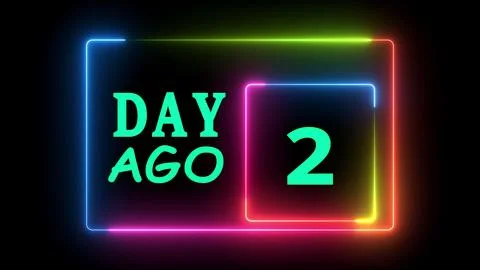 Day 2 countdown graphic Stock Illustration