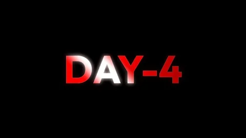 Day 4 Text Animation Stock Footage 314390329