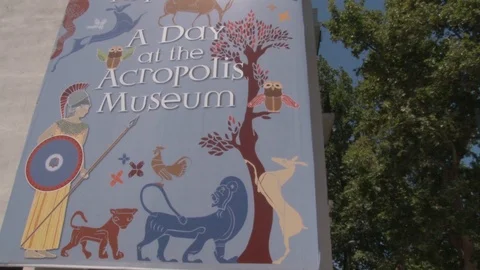 A Day at the Acropolis Museum banner Stock Footage 87613665