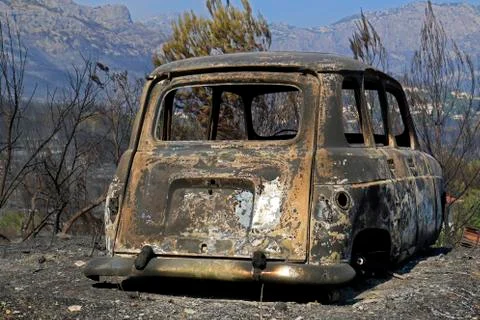 Day after fire Stock Photos