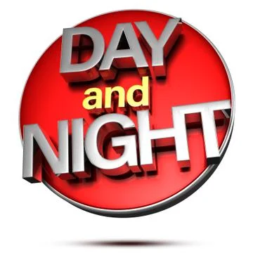 Day and Night 3d. Stock Illustration