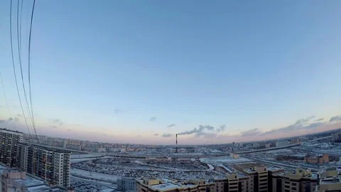 Day and night cityscape time lapse, St. Petersburg, Russia Stock Footage 70077620