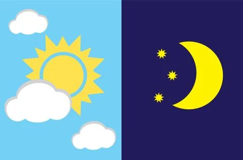 Day and Night Stock Illustration