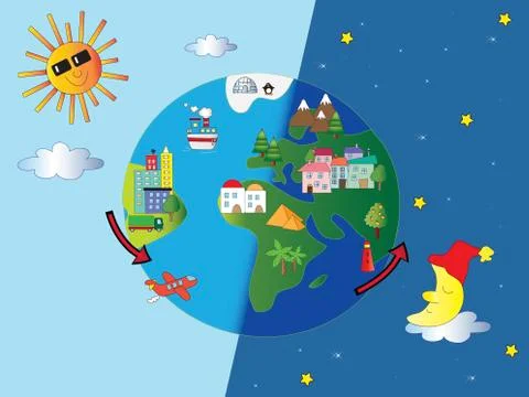Day and night Stock Illustration