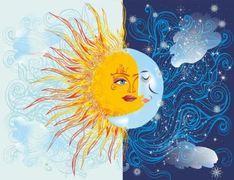 Day and night Stock Illustration