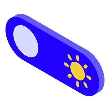 Day and night mode switch button showing sun icon for light setting 스톡 일러스트