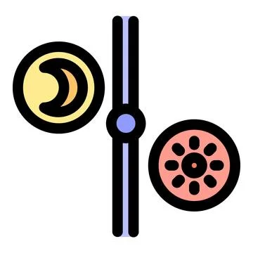 Day and night mode switch button showing sun and moon icons Stock Illustration