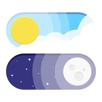 Day and Night mode toggle switch. Stock Illustration