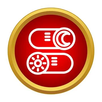 Day and night mode toggle switch settings interface Stock Illustration