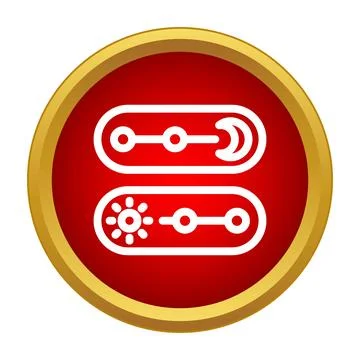 Day and night mode toggle switch settings icon Stock Illustration