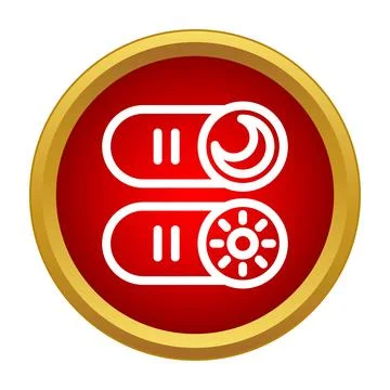 Day and night mode ui setting icon Stock Illustration
