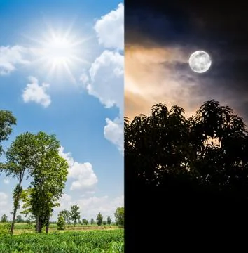 Day and night Stock Photos