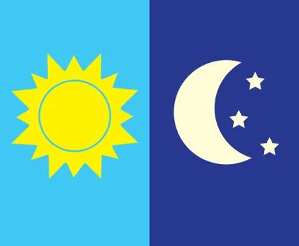 Day and Night vector Stock Illustration