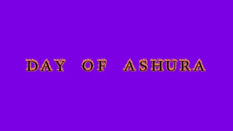 Day of Ashura fire text effect violet background Stock Footage 136196727