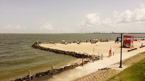 A Day At The Beach (DRONE) Stock Footage 169475456