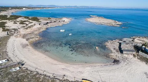 DAY AT THE BEACH IN ES Foto stock