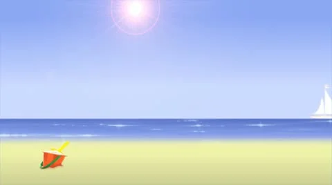 A day at the beach Stock Footage