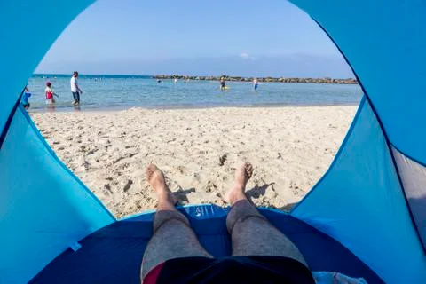 A day on the beach Stock Photos