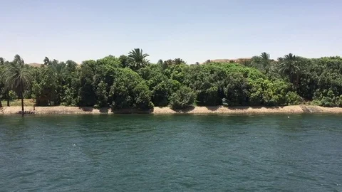 Day Boat process plate Boating Plate POV of Nile River within Egypt, North Stock Footage 77525577