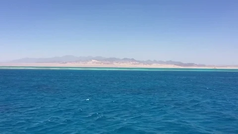 Day Boat Process Plate Tilted of Red Sea in Middle East, ocean sea Light rocking Stock Footage 78154998