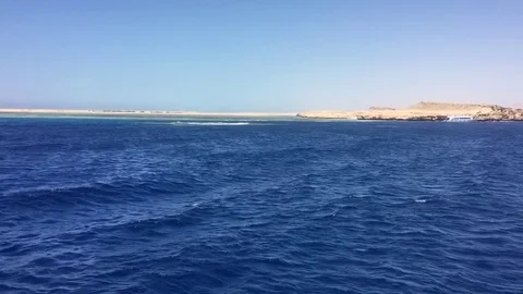 Day Boat Process Plate Tilted of Red Sea in Middle East, ocean sea Light rocking Stock Footage 78192619