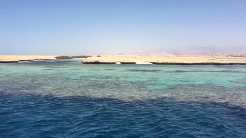 Day Boat Process Plate Tilted of Red Sea in Middle East, ocean sea Light rocking Stock Footage 78192940