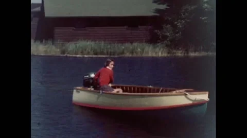 A  Day of boating out on the lake Stock Footage 44822520