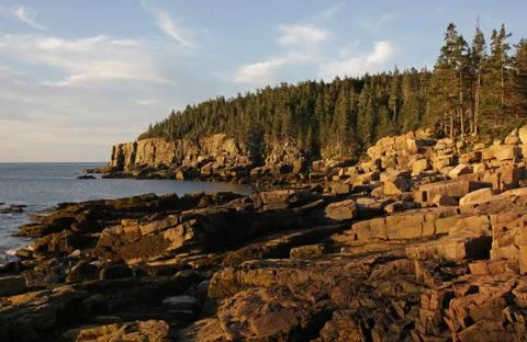 Day break at the otter cliffs Stock Photos