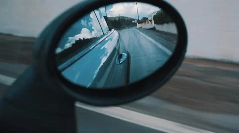 Day in car mirror Video stock 46239058
