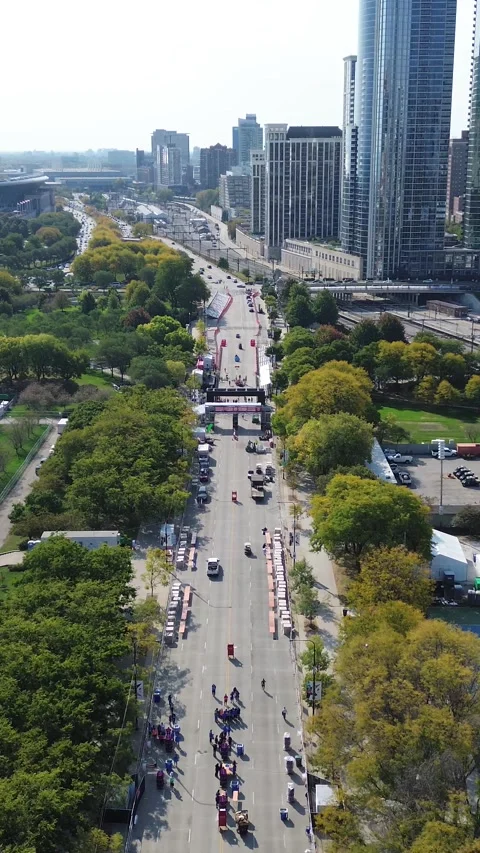Day before the Chicago Marathon 2024 Stock Footage 309558244