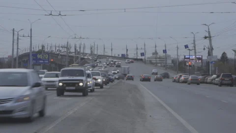 Day cloudy road, timelapse HDR Stock Footage 141546560