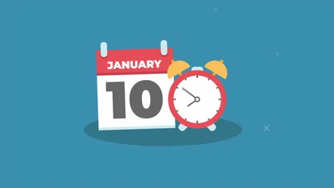 Day date 10 january Stock Footage 224562169