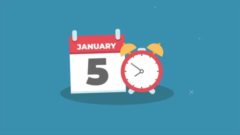 Day date 5 january Stock Footage 224555163