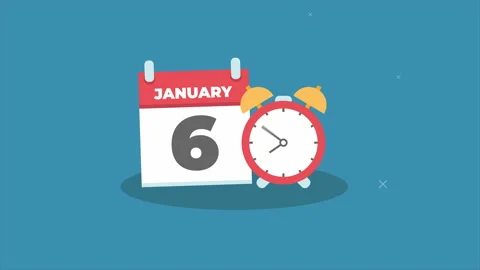 Day date 6 january Stock Footage 224557264