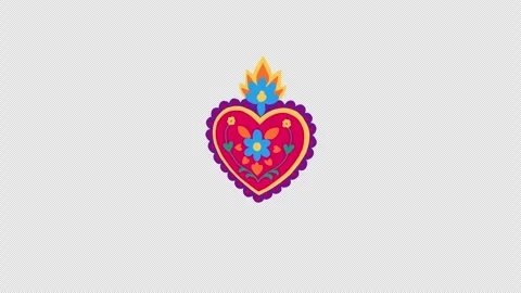Day of the Dead Animated Heart 스톡 동영상 346177136