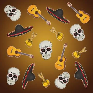 Day of the dead background Stock Illustration