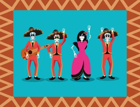Day of the dead celebration Stock Illustration