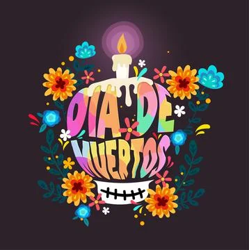 Day of the dead celebration print Stock Illustration