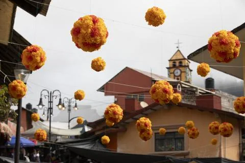 Day of the Dead Decorations in Pinal de Amoles, Querétaro Stock Photos