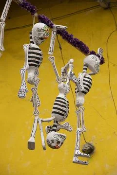 Day of the Dead Decorations in Pinal de Amoles, Querétaro Foto stock