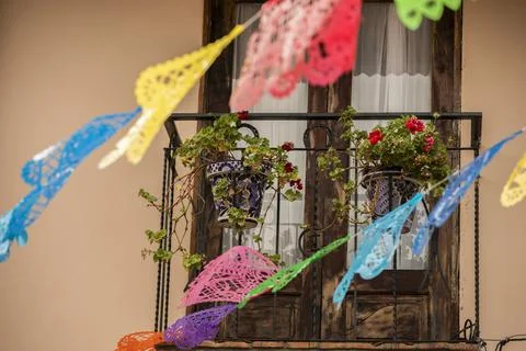 Day of the Dead Decorations in Pinal de Amoles, Querétaro Stock Photos