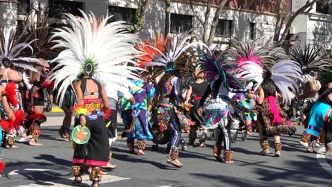 Day of the Dead (Dia de Los Muertos) San Jose event and procession Stock Footage