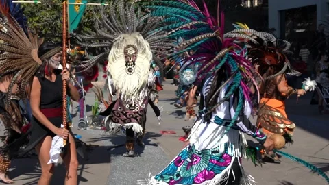 Day of the Dead (Dia de Los Muertos) San Jose event and procession Stock Footage 133451130