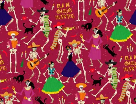 Day of the Dead. Dia de los Muertos . Stock Illustration