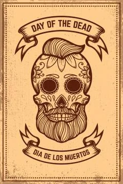 Day of the dead (Dia de los muertos). Mexican sugar skull. Design element for Stock Illustration