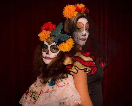 Day of the dead friends Stock-Fotos