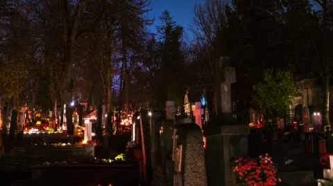 Day of the dead graveyard HD Stock Footage 33830198